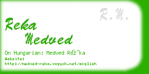 reka medved business card